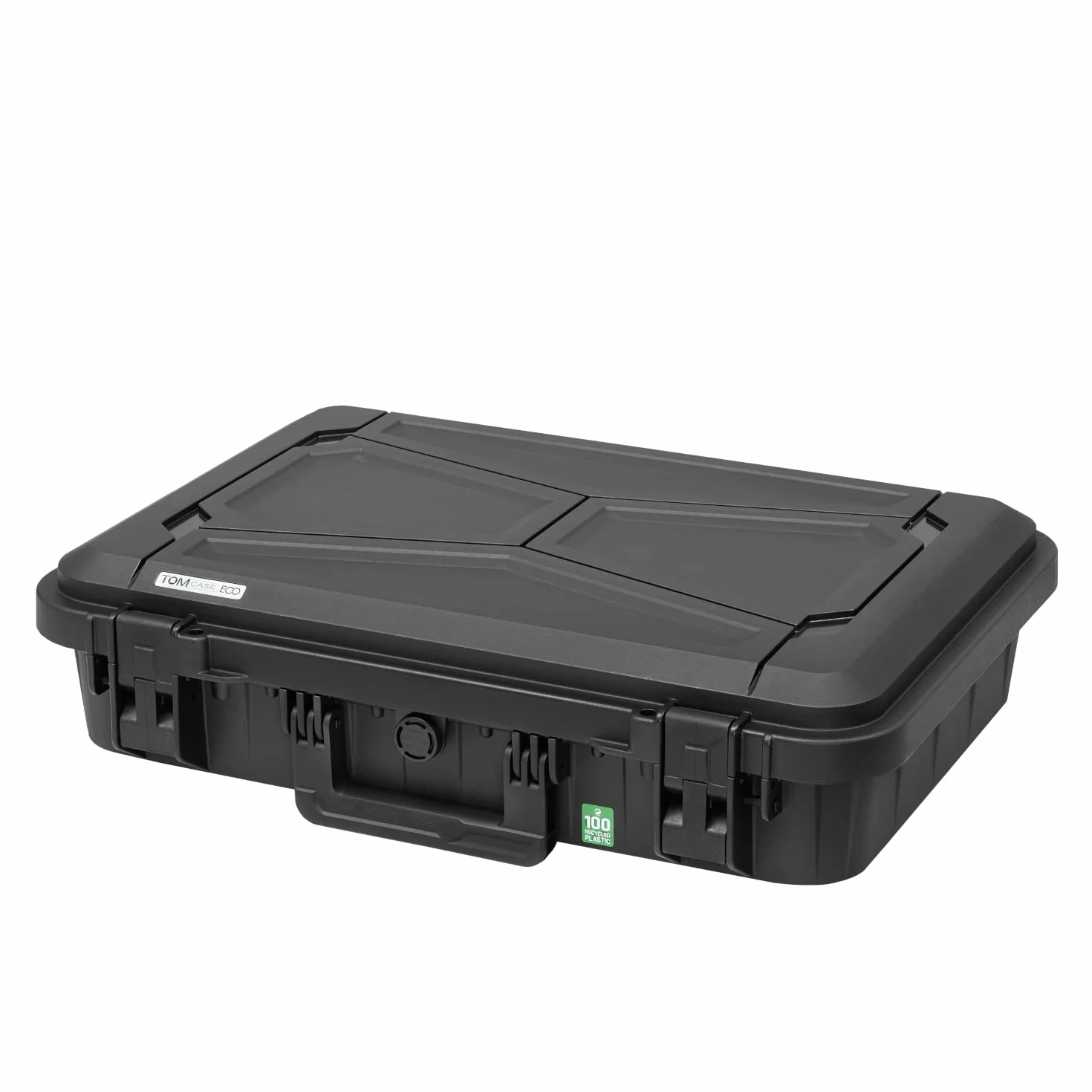 TOMcase Laptop Koffer 16–18 Zoll wasserdicht - ECO Schutzkoffer | Koffer für Notebook Tablet und Zubehör - Hardcase stoßfest mit Rasterschaumstoff - Outdoor Transportkoffer Hartschalenkoffer