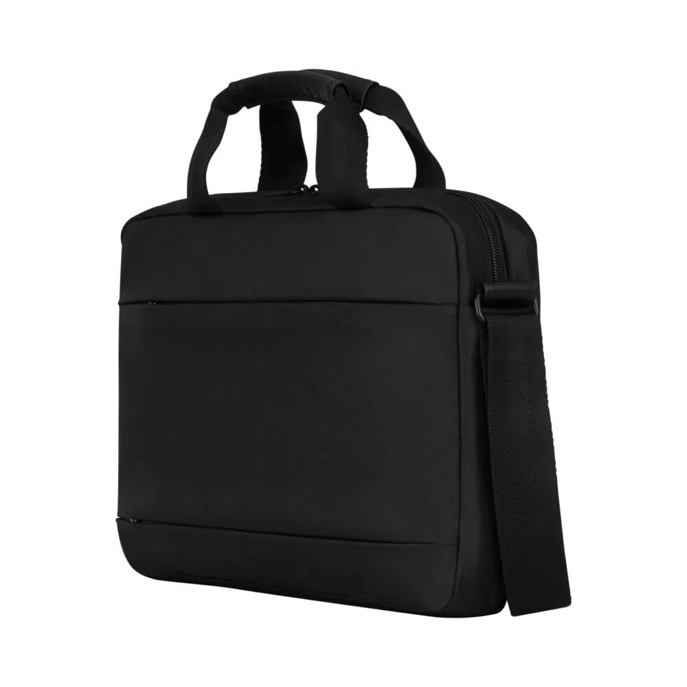 WENGER Source Laptop-Tasche zum Umhängen, Notebook bis 14 Zoll, Tabletfach bis 10 Zoll, Aktentasche, Organizer, 5 l, Damen Herren, Büro Business-Reisen Uni, Schwarz, 601064