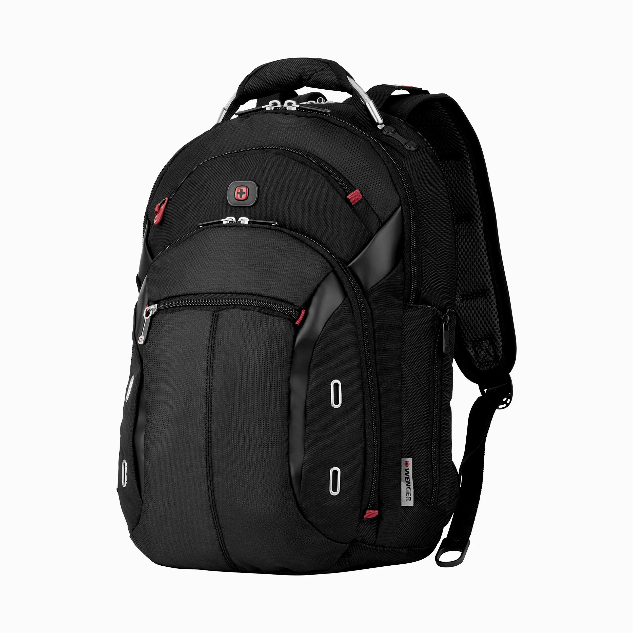 WENGER Gigabyte Laptop-Rucksack mit Tabletfach, Notebook bis 16 Zoll, Tablet bis 10 Zoll, Organizer, 17 l, Damen Herren, Business Uni Schule Reisen, Schwarz, 600627
