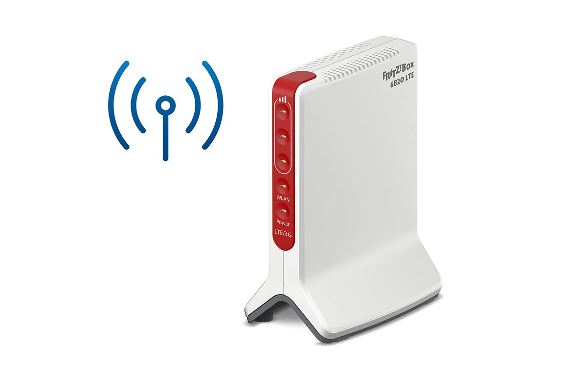 FRITZ!Box 6820 LTE (LTE (4G) und UMTS (3G), WLAN N bis 450 MBit/s, 1 x Gigabit-LAN, geeignet für Deutschland)