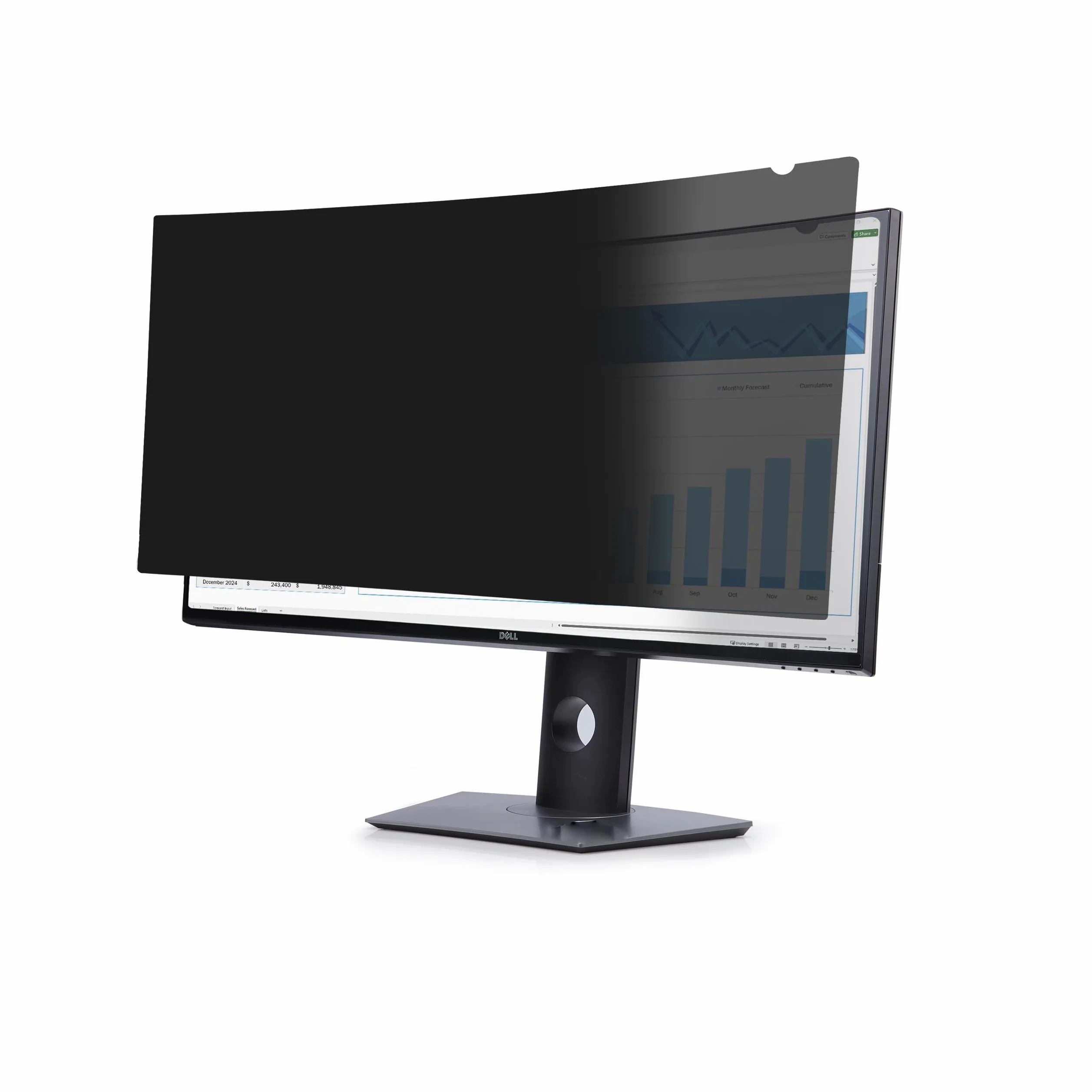 StarTech.com Monitor Blickschutzfolie für Dell P3424WE Curved 21:9, Bildschirm Sichtschutzfolie/Blaulichtfilter, TAA-konform