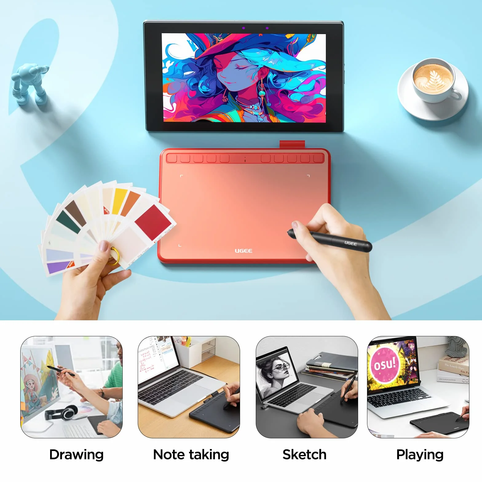 P01D Batteriefreier digitaler Eingabestift für Ugee Zeichentablett M708 V3/S640/S640W/S1060/S1060W