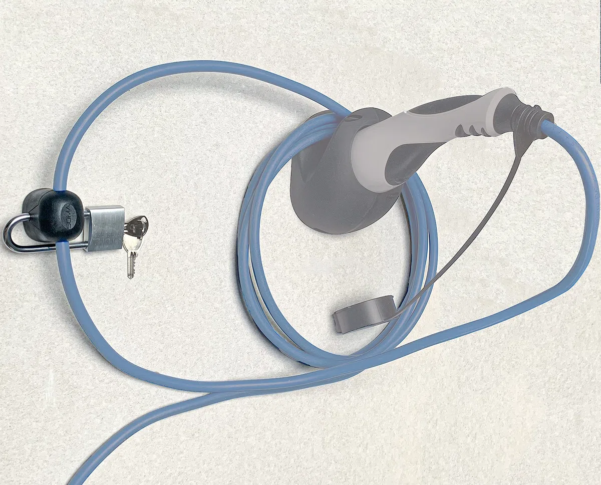 Diebstahlschutz für Ladekabel bis AD 11 mm Schutz vor unbefugter Nutzung!