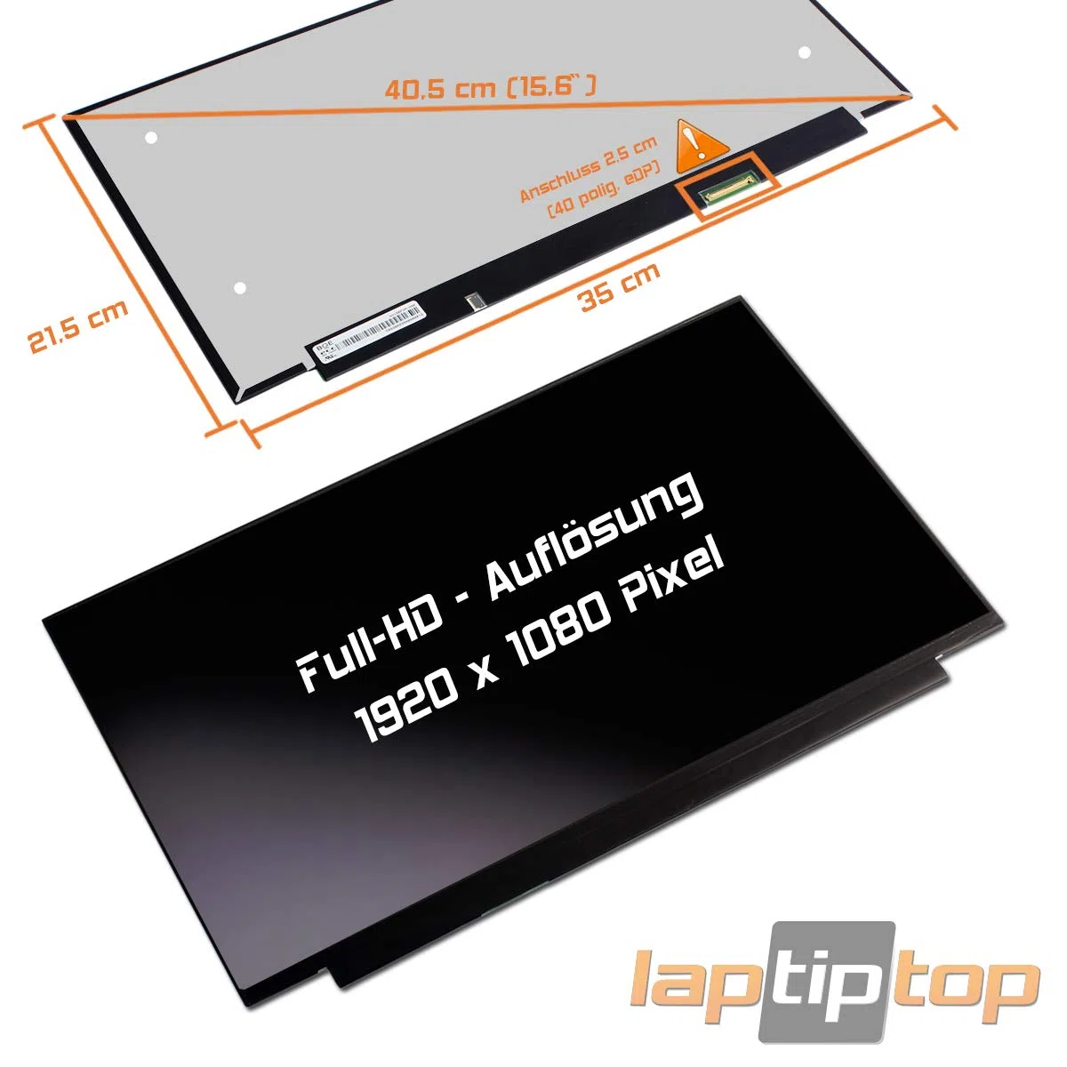 15,6" LED Display matt passend für N156HCA-EAB 72% Gamut Bildschirm Full-HD