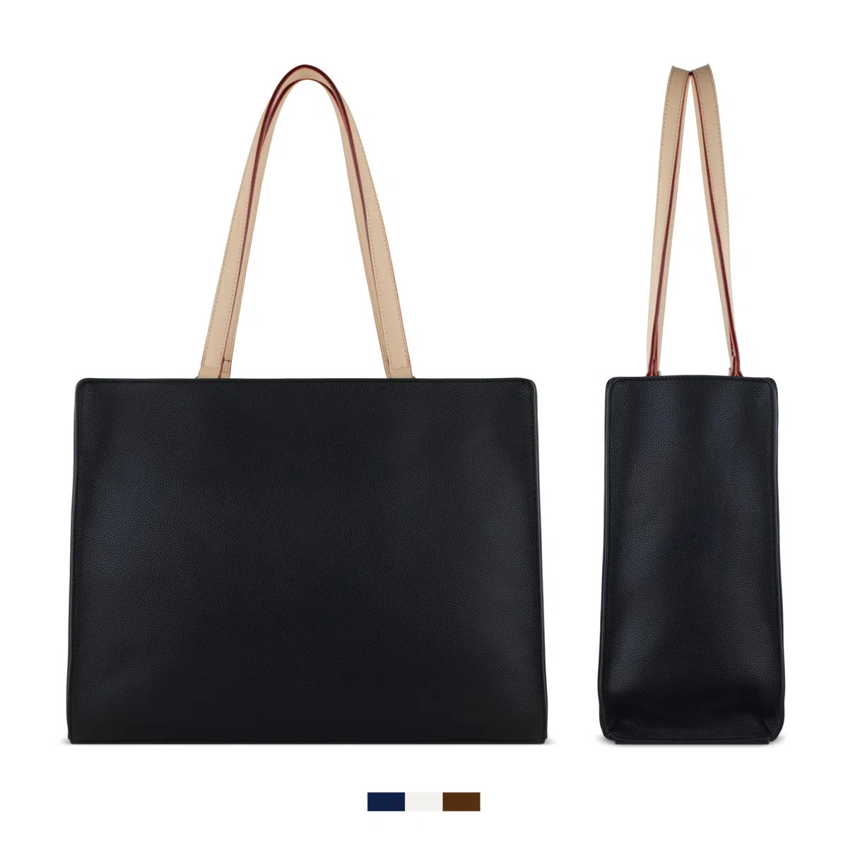 bugatti Ella Business System Bag - elegante Aktentasche mit 13-Zoll-Laptopfach in Schwarz