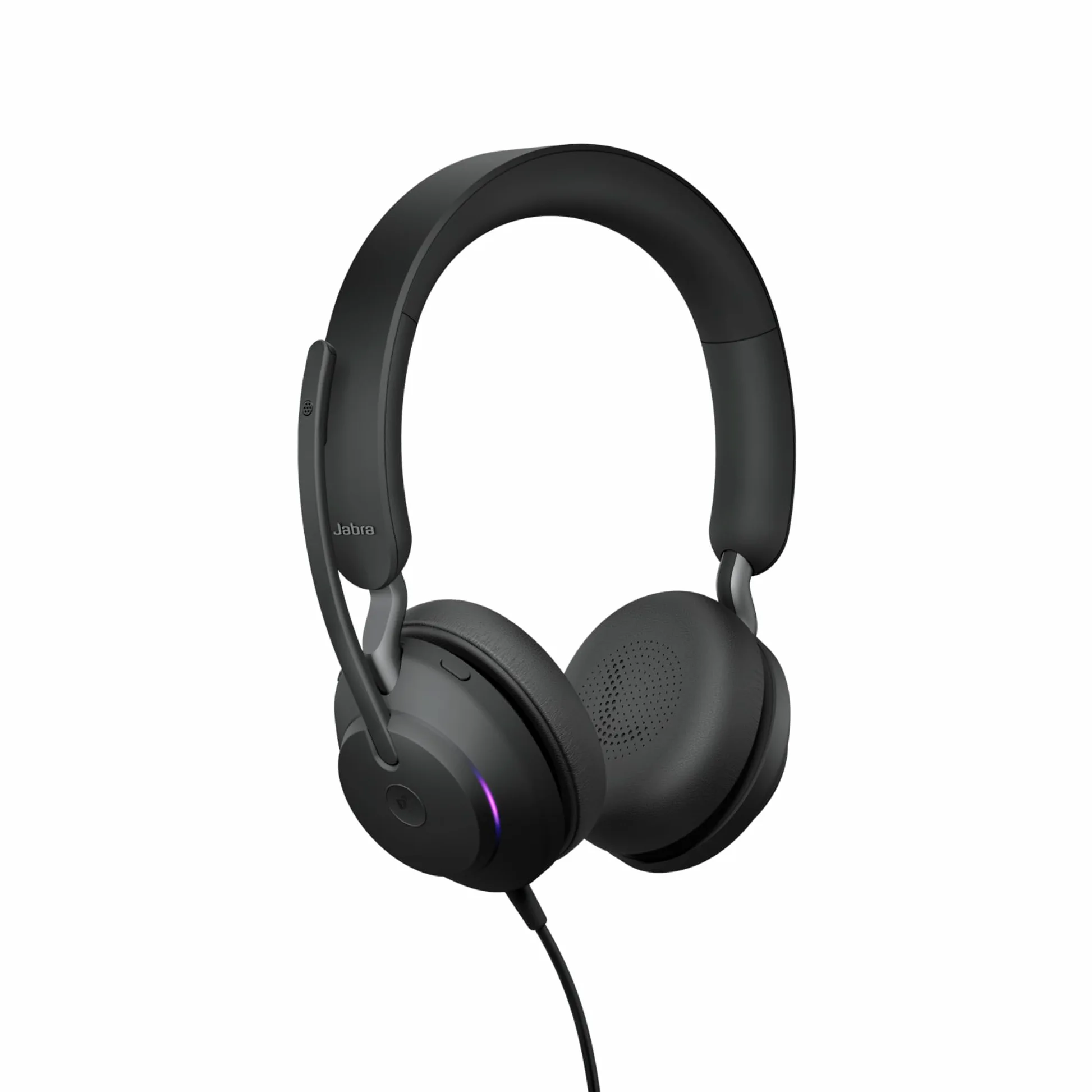Jabra Evolve2 40 SE Kabelgebundenes Stereo-Headset mit Geräuschunterdrückung, Mikrofon und USB-C/A-Kabel - MS Teams-Zertifiziert, kompatibel mit Allen Anderen Plattformen - Schwarz
