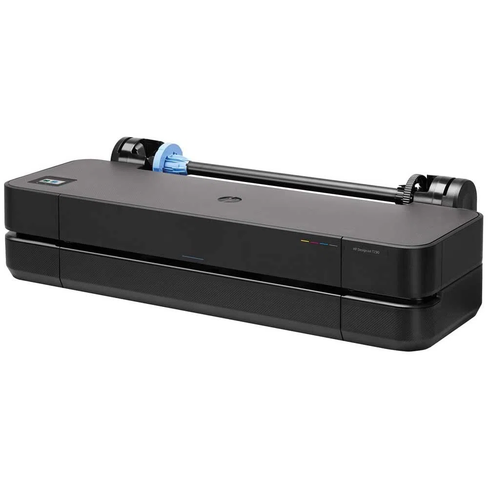 HP DesignJet T230 Großformatdrucker, 24 Zoll, bis zu A1, mobiles Drucken, Wi-Fi, Gigabit Ethernet, Hi-Speed USB 2.0, 1 Jahr Garantie (5HB07A), Schwarz