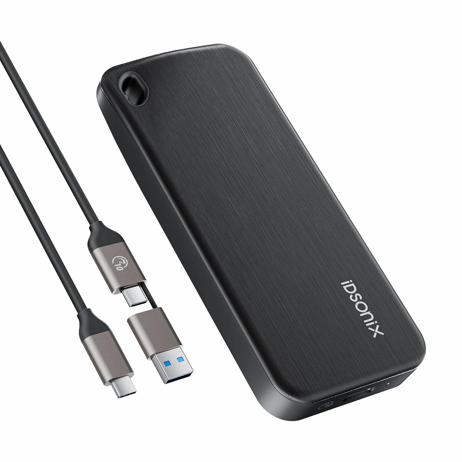 iDsonix Portable SSD 1TB Externe Festplatte, USB 3.2 GEN 2 bis zu 1000 MB/s Externes Solid State Drive mit 2-in-1 USB-C-Kabel Kompatibel mit Xbox, PS5, Mac, PC, Laptop, Kamera (i10PRO)