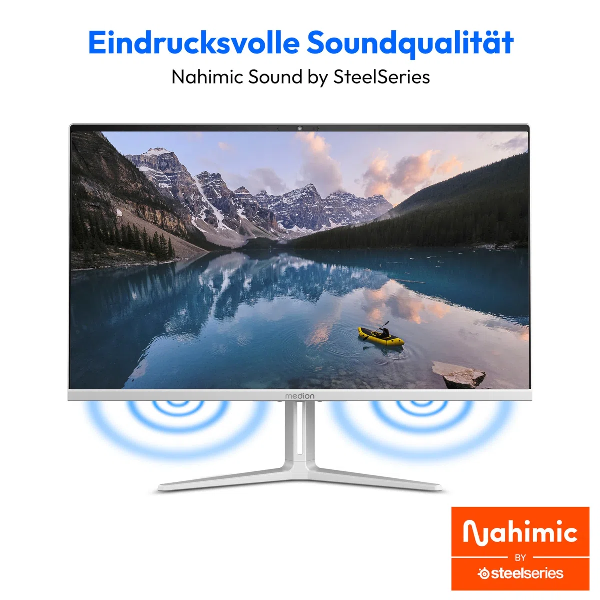 MEDION Signium 27 S1 68,6 cm (27 Zoll) Full HD All in One Desktop PC (Intel Core 5 210H, 16GB DDR4 RAM, 1 TB PCIe SSD, WLAN, HDMI in & Out, kabellose Maus & Tastatur, Windows 11 Home)