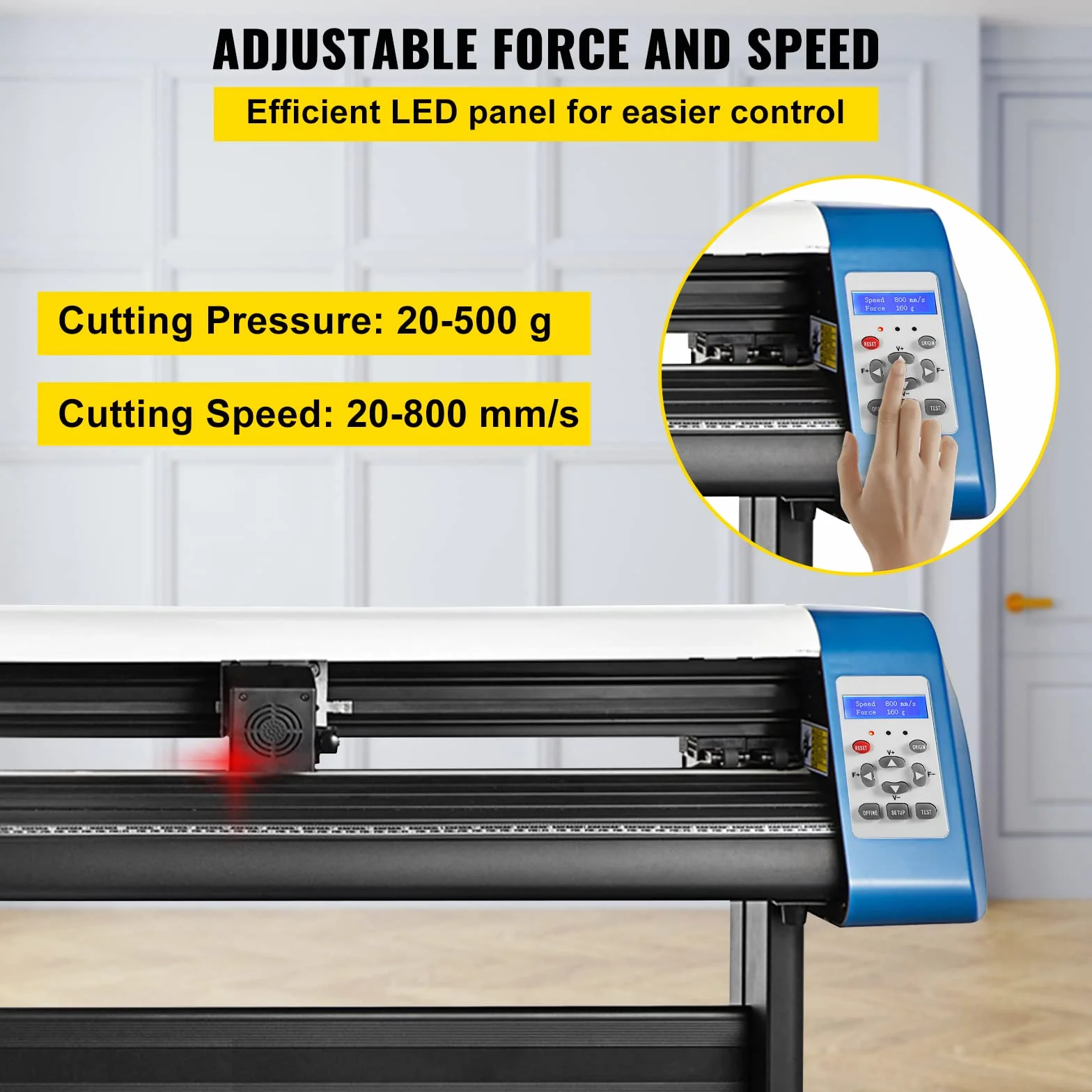 VEVOR Schneidegerät 135 cml Vinyl Cutter Halbautomatische DIY Vinyl Drucker Schneidemaschine Manuelle Positionierung Zeichen schneiden mit Bodenständer Signmaster Software