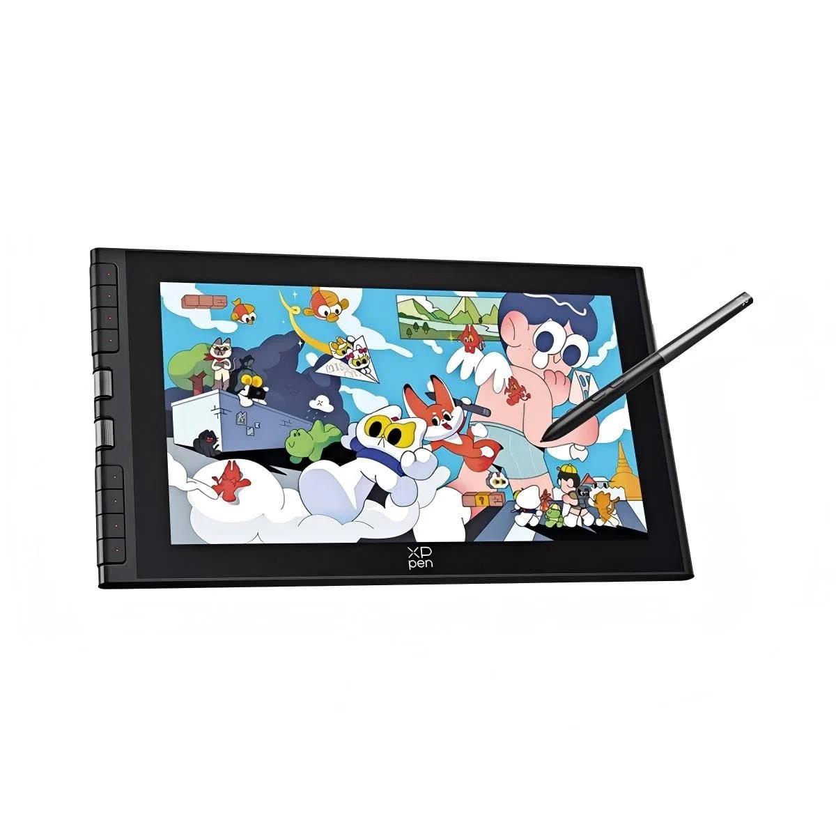 XPPen Artist 12 3rd Grafikdisplay, für PC, mit 8 Schnelltasten 99% sRGB, 8 bit Farbtiefe, X4 Stift 16384 Druckstufen, grafiktablett kompatibal mit Win, Mac, Linux, Android