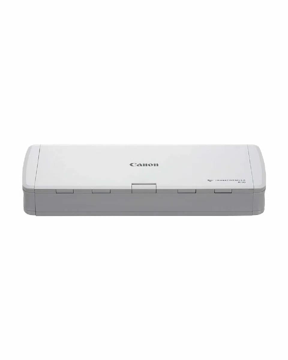 Canon Scanner imageFORMULA R10 Mobiler Duplex Scanner | Dokumentenscanner | USB Kabel | Bis zu 12 Seiten pro Min | 20 Blatt Einzug | CaptureOnTouch Lite Software I OCR | durchsuchbare PDF