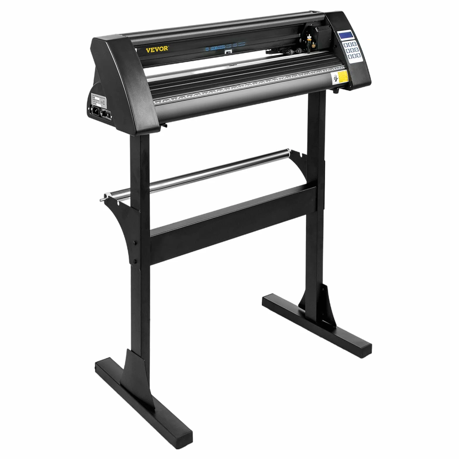 VEVOR Vinyl Schneidplotter 720mm Profi Plotter Schwarz Vinylschneider 3 Klingen Plotter Drucker 220V Viny Folienplotter mit Signmaster Software Cutter Plotter mit Ständer für Schilder Papierzufuhr