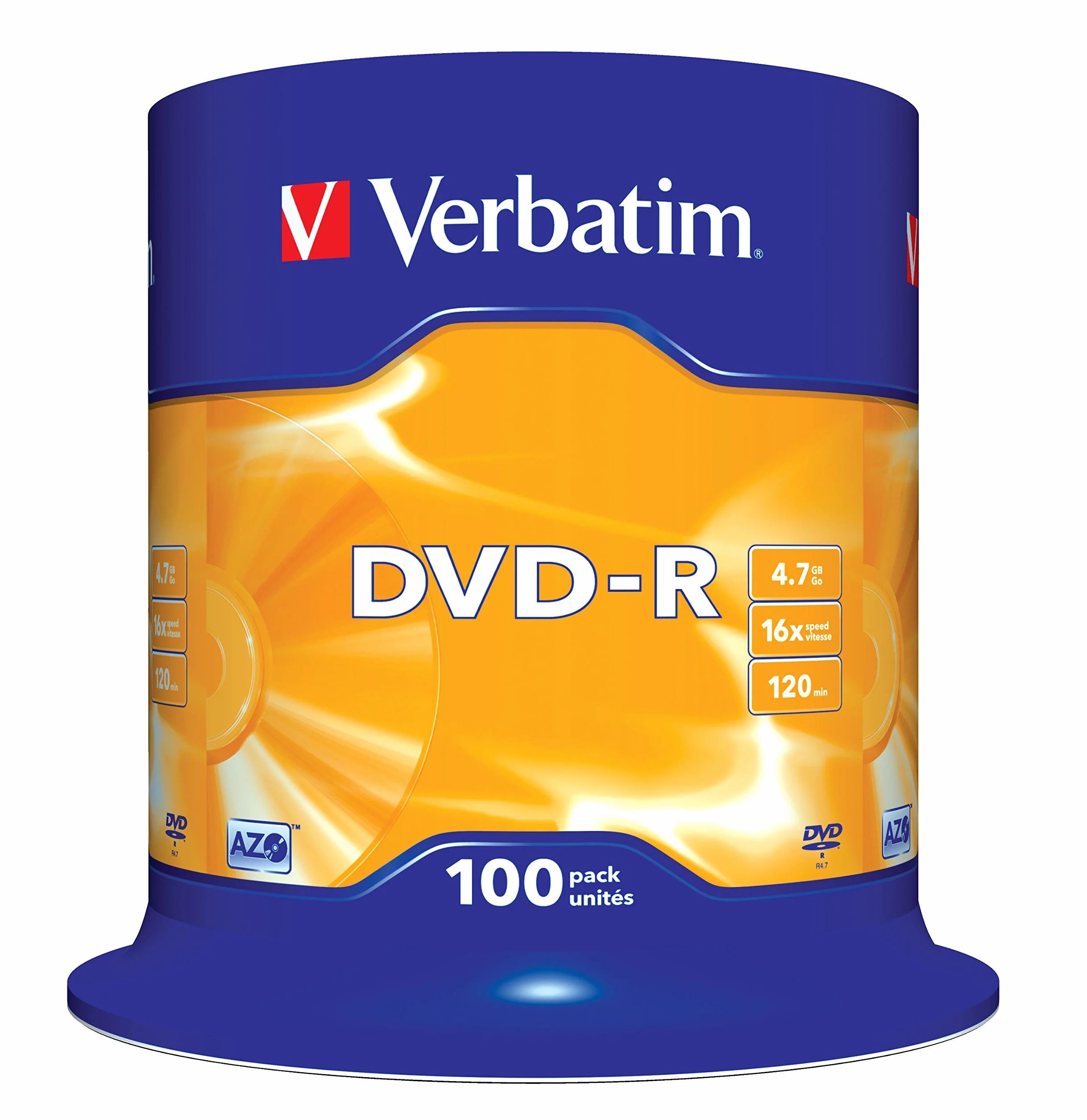 Verbatim DVD-R 16 x 4,7 GB TARRINA 100 Stück 43549 (4)