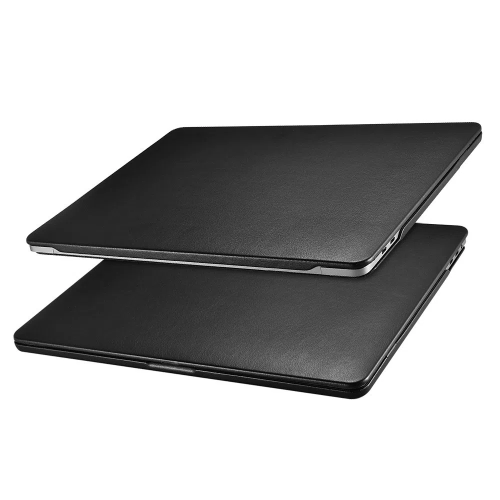 ICARER Lederhülle für MacBook Air 13 2020 2019 2018 Ultra Slim Ledertasche Vintage Leder Hülle Case Cover für Apple MacBook Air 13 Modell: A2337 M1/A2179/A1932 (Schwarz)
