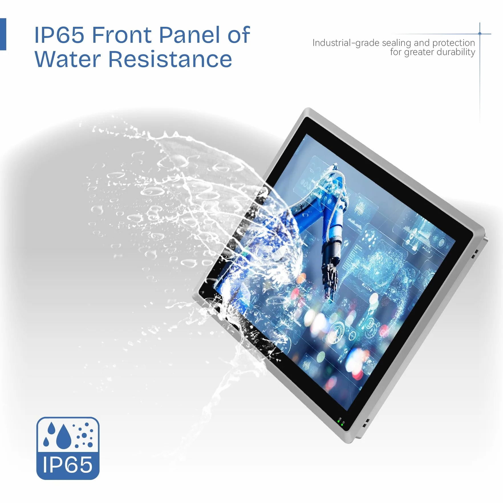 15-Zoll Industrieller Embedded Fanless Panel PC,IP65 Touch Screen All-in-One-Computer,Windows 10 Pro,Automatische Einschaltung,2xLAN,HDMI,6xUSB,2xRS485,4xRS232 (I5-7200U,8GB RAM,128GB SSD)