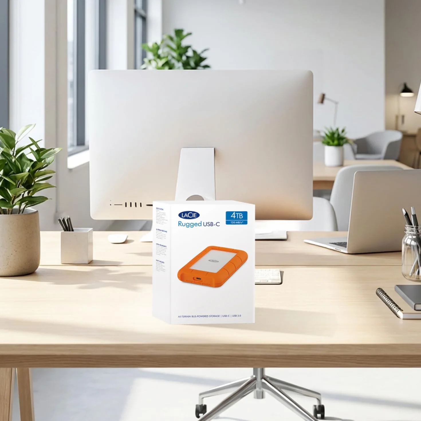 LaCie Rugged 4TB tragbare Externe Festplatte, 2.5 Zoll, PC & Mac, inkl. USB-C w/o USB-A Kabel, . Rescue Service (STFR4000800)