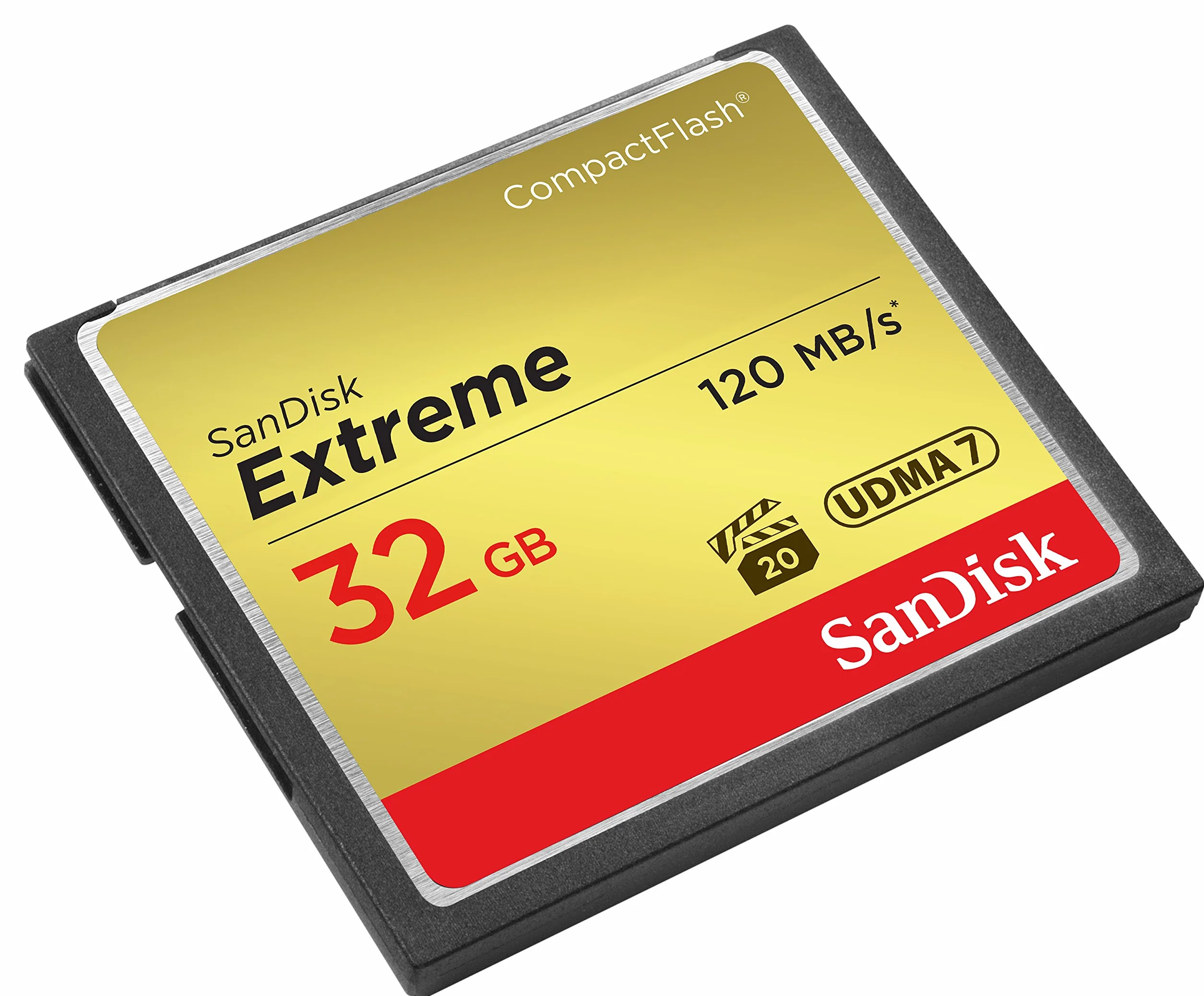 SanDisk Extreme UDMA7 CompactFlash-Karte, 32 GB, Schwarz/goldfarben
