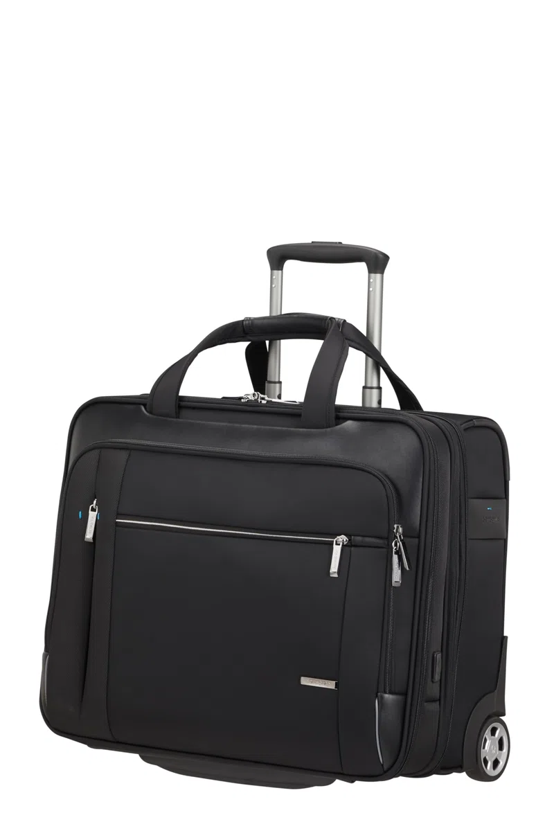 Samsonite Spectrolite 3.0 - Laptoptasche mit Rollen 17.3" mit Smarte Funktionen, Praktische Innenaufteilung, Business Trolley - 37.5/42.5L - Schwarz (Black)