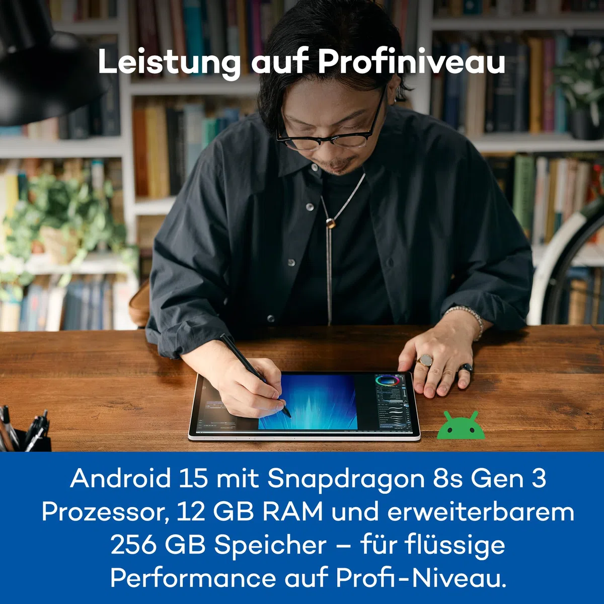 Wacom MovinkPad Pro 14 Zeichentablet – Stift-auf-Papier-Gefühl mit OLED-Display für echtes Schwarz, außergewöhnlichen Kontrast, schnelle Reaktionszeit, Premium Textured Glass, ultrapräziser Pro Pen 3