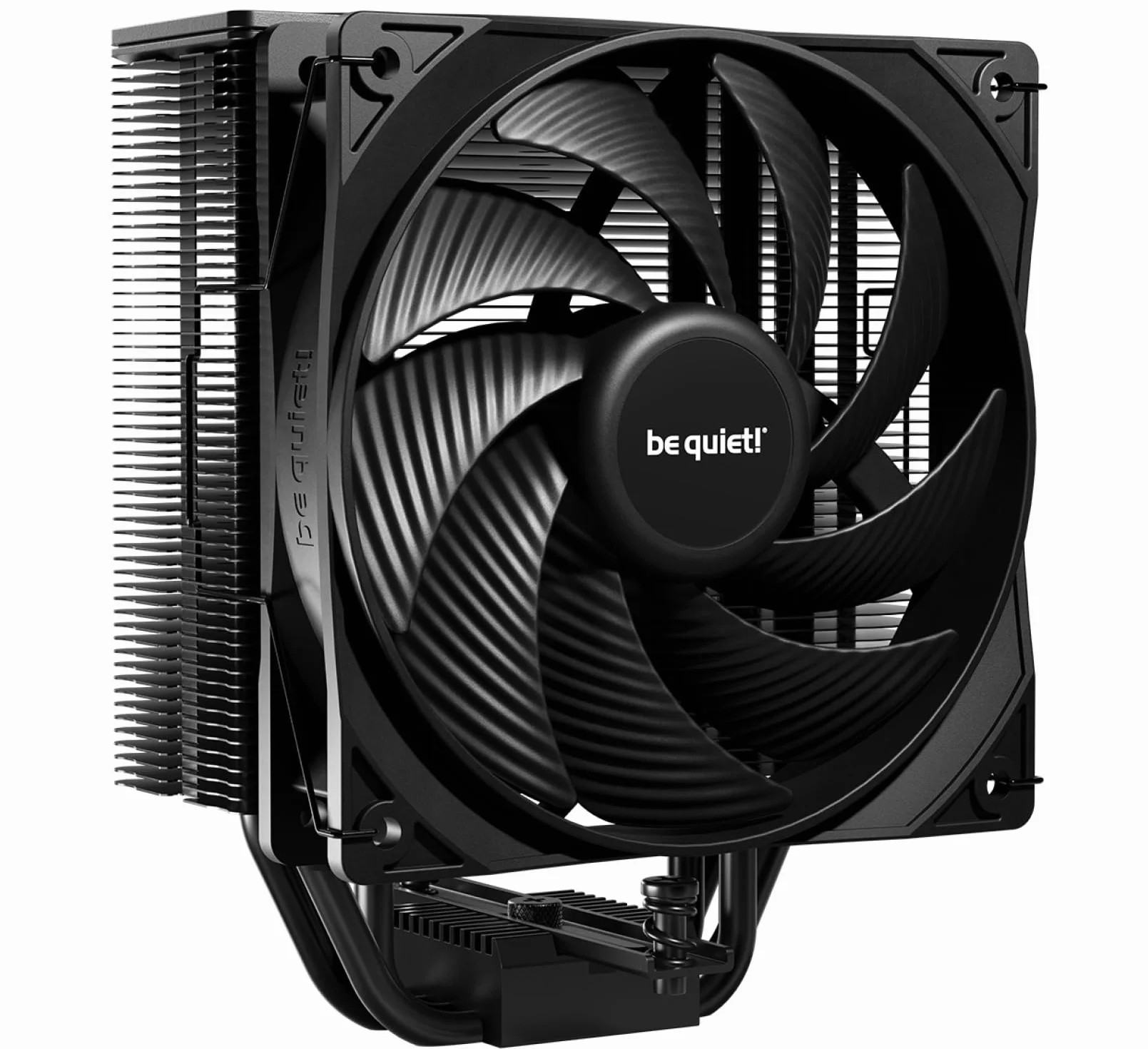 be quiet! Pure Rock 3 Black Luftkühler, sehr hohe Kühlleistung, 4 Hochleistungs-Heatpipes mit HDT-Technologie, optimierter Pure Wings 3 120mm PWM- Lüfter, vorinstallierte Montagebrücke