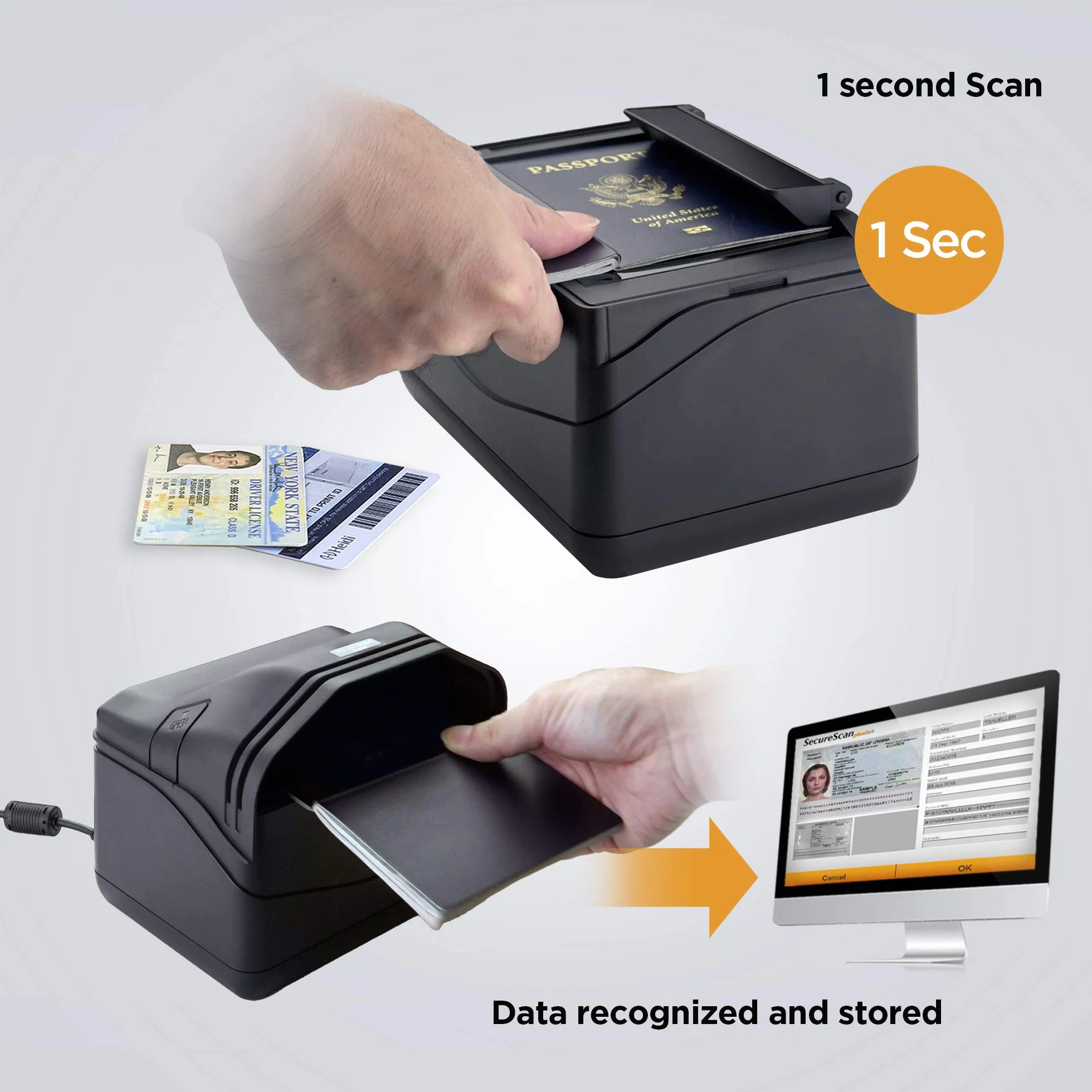 Plustek X-Mini Passport & ID Card Scanner