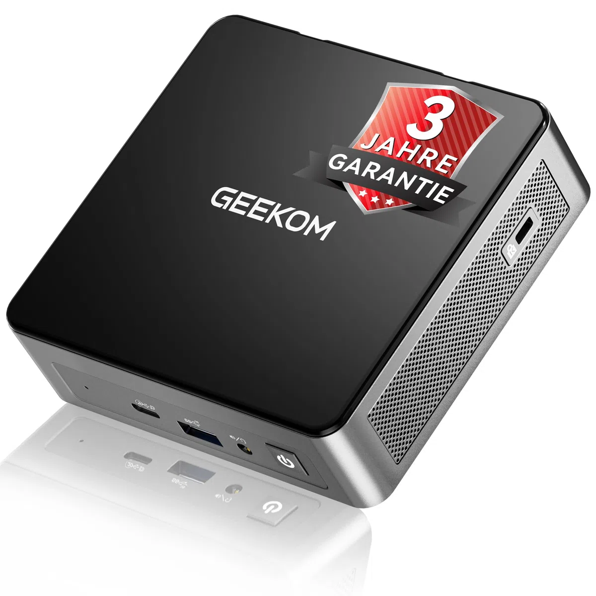 GEEKOM Air12 Mini PC[2026 Edition] mit Intel 7505(N150/N100 Alternative), 3 Jahre Garantie Büro-PC, aufrüstbar DDR4 RAM & 256GB SSD(Max.4TB), Windows 11 Pro, 5 x USB, Triple 8K Display, für Homeoffice
