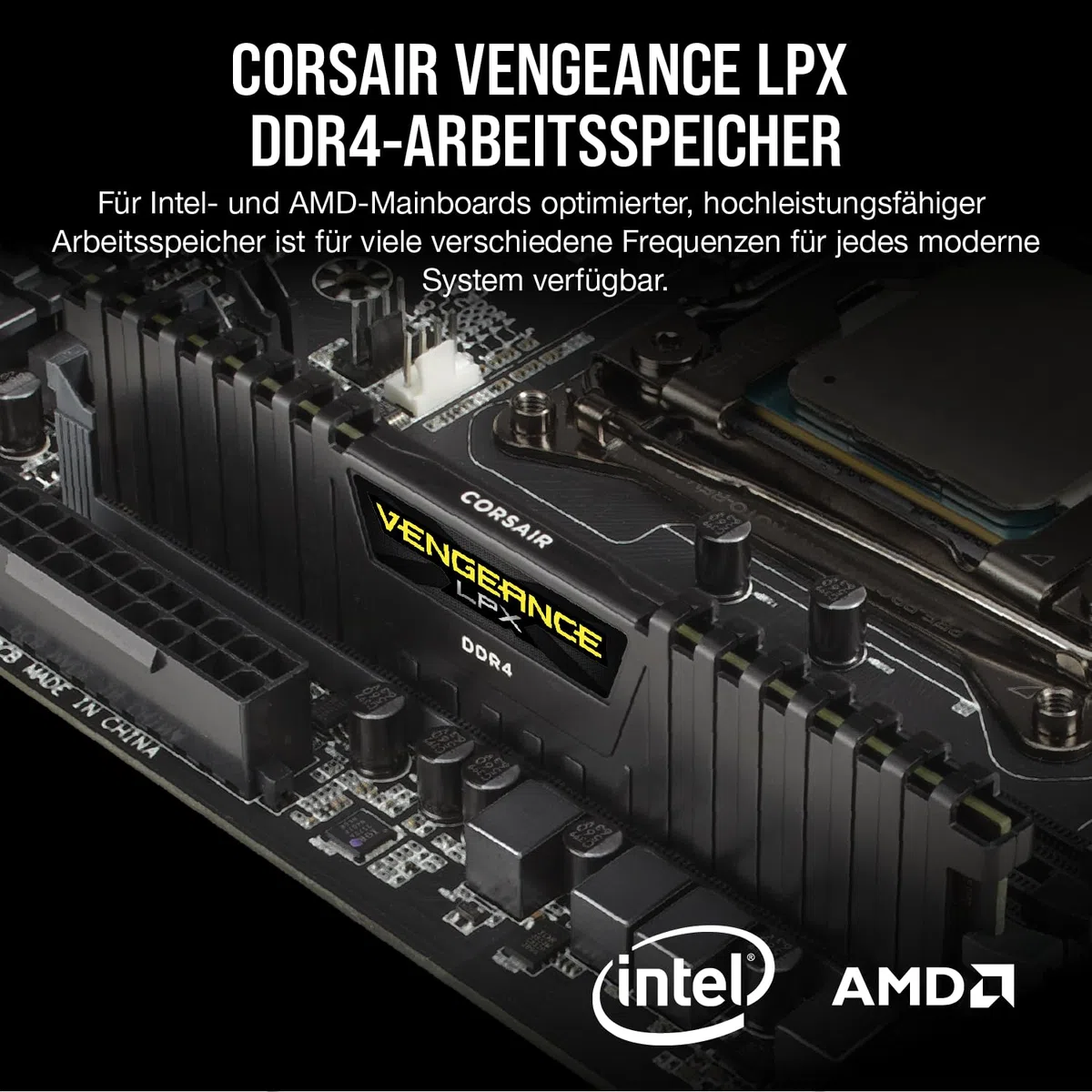 Corsair Vengeance LPX DDR4 RAM 32GB (2x16GB) Bis zu 3200MHz CL16 Intel XMP 2.0 Computerspeicher - Schwarz (CMK32GX4M2E3200C16)