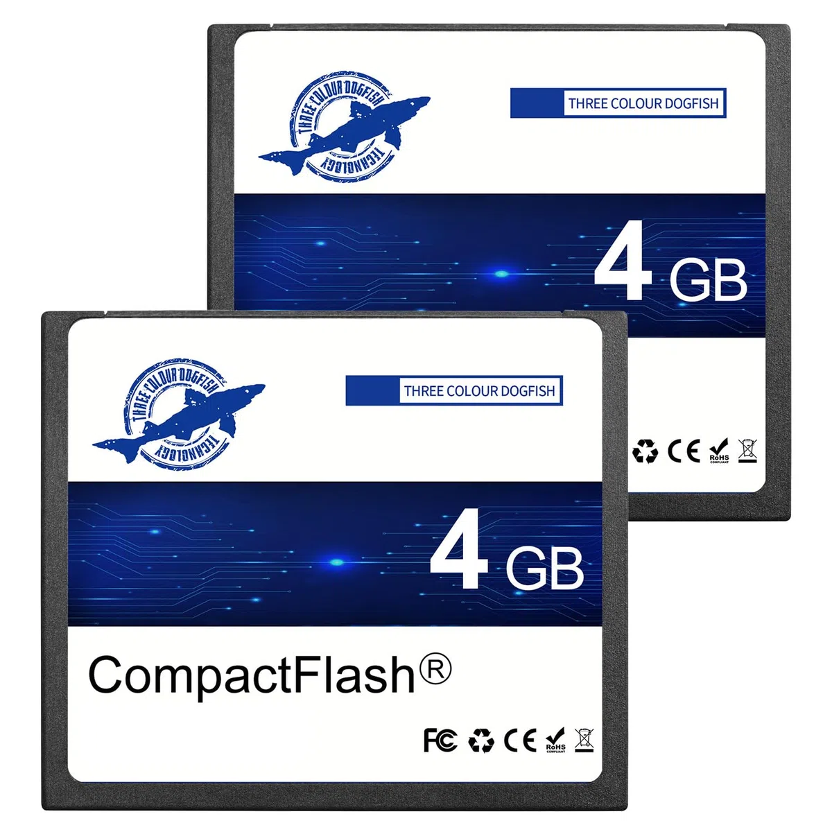 Dogfish Compact Flash Karte 4GB 2PACK 133X CF Speicherkarte für Professionelle Fotografie und alte DSLR Kameras