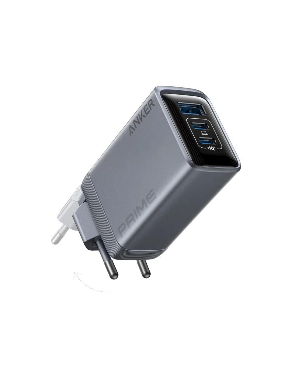 Anker Prime Ladegerät, 100W USB C Ladegerät, 3 Port GaN faltbares und kompaktes Anker Wandladegerät, für MacBook, iPad, iPhone Modelle iPhone 17/16/15 Series, Galaxy S24/S23 und mehr