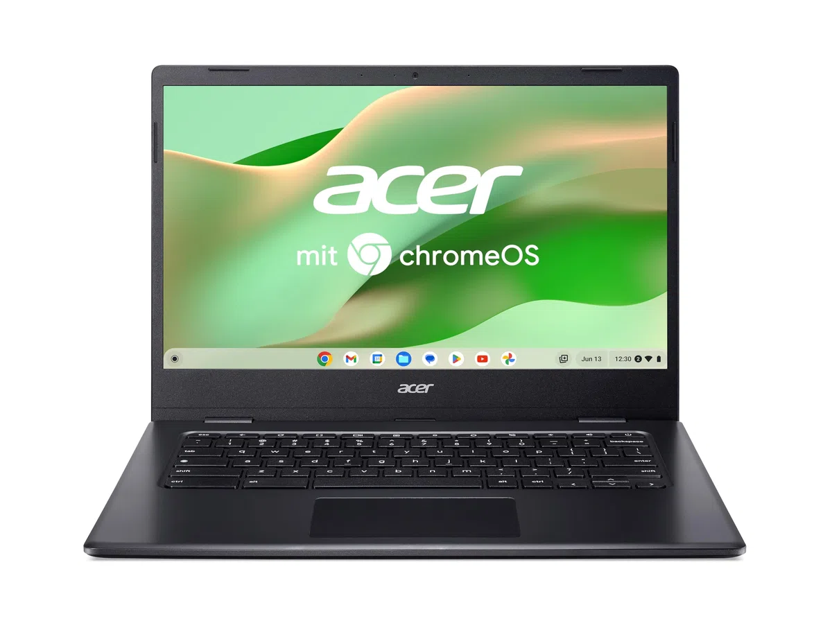 Acer Chromebook 314 (CBOA314-1H-C32M) Laptop, 14" FHD Display, Intel Celeron N4500, 4 GB RAM, 128 GB SSD, Intel UHD Graphics, Google ChromeOS, QWERTZ Keyboard, Black