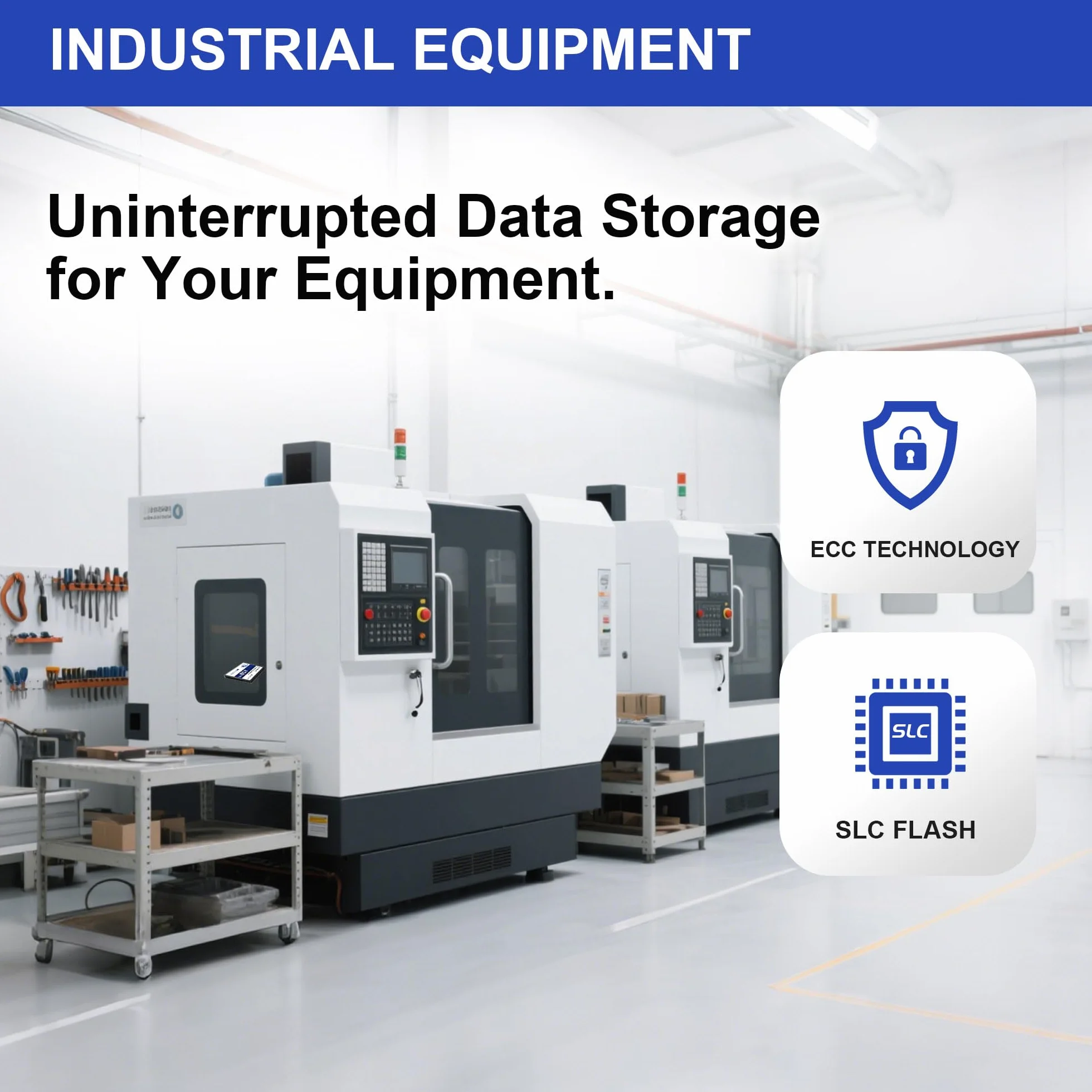 Dogfish Compact Flash Karte 1GB 5PACK Hochleistungsfähige Industrie CF Speicherkarte mit SLC NAND Flash für Industriecomputer, CNC Maschinen, alte Kameras