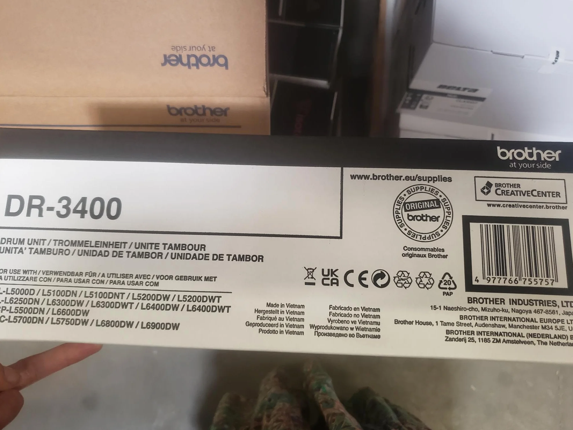 Brother DR3400 Original Trommeleinheit 30000 Seiten Schwarz
