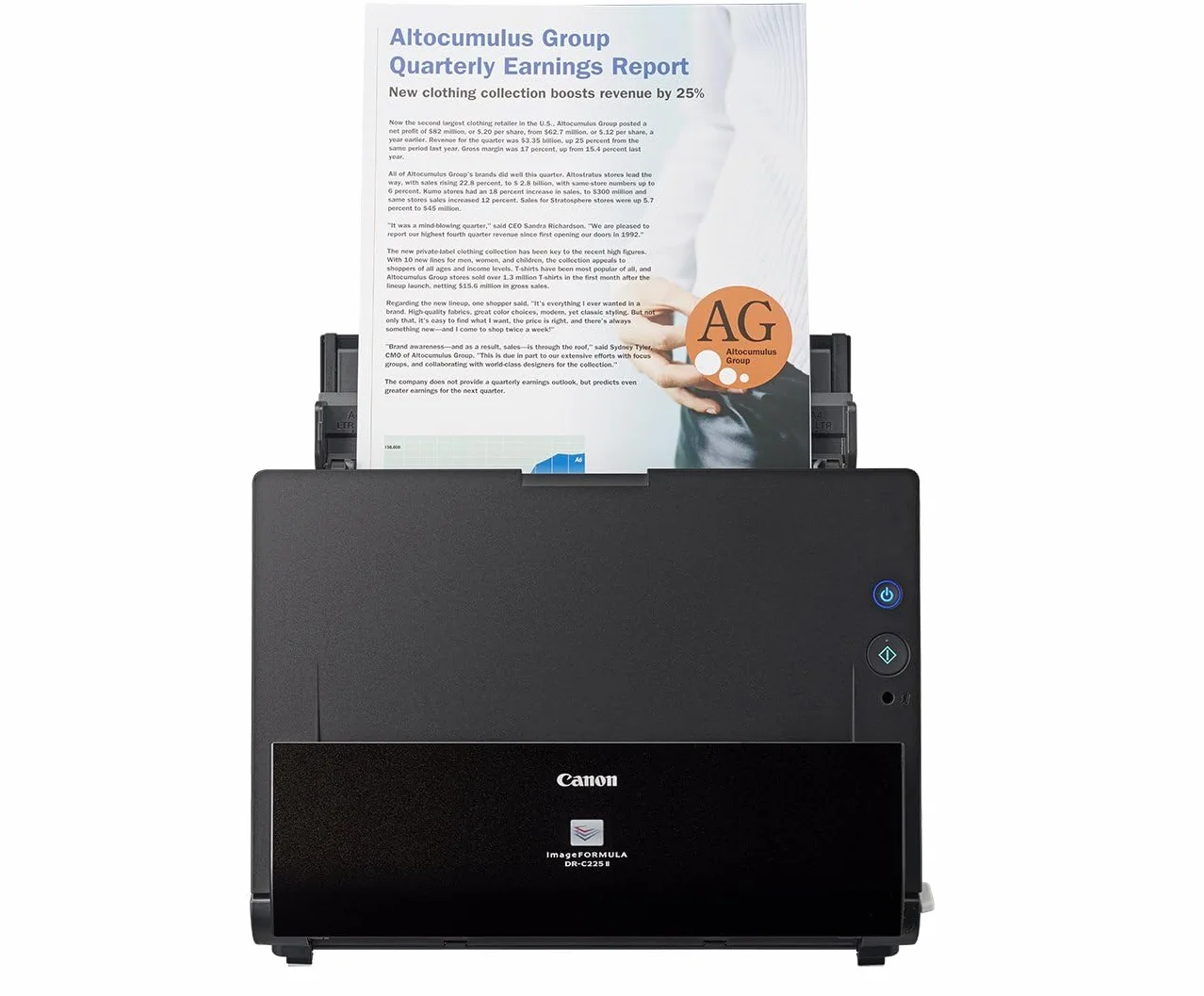 Canon DR-C225 II - imageFORMULA Dokumentenscanner (Duplex, Einzug, Farbe, 600dpi, 25 Seiten/Min, PDF OCR, kompakt, schwarz)