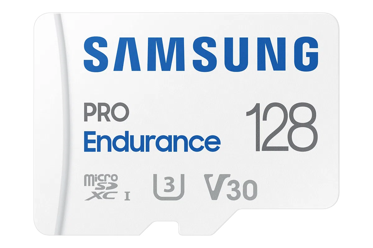 Samsung PRO Endurance microSD-Karte + SD-Adapter, 128 GB, Für Videoüberwachungssysteme, Dashcams und Bodycams,UHS-I U3, Full HD & 4K UHD, 100 MB/s Lesen, 40 MB/s Schreiben, MB-MJ128KA/EU