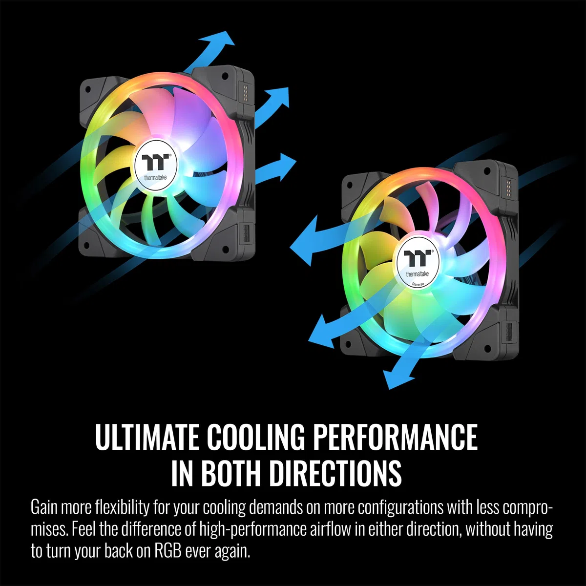 Thermaltake SWAFAN EX 14 ARGB PC-Lüfter, 3 Lüfter, 500~2000 U/min, magnetischer Anschluss, umkehrbare Blätter, Synchronisierung mit MB RGB Software, CL-F168-PL14SW-A