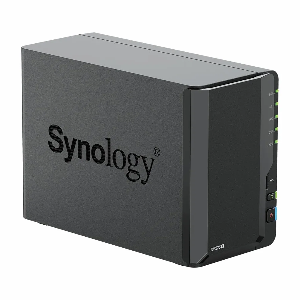 Synology DS225+ 8TB Bundle Bestpreis HDDs 2X 4TB 2-Bay NAS Plus Serie - Intel Celeron J4125 Quad-Core, 2 GB Non-ECC DDR4 SODIMM 1 x 2,5 GbE und 1 x 1 GbE RJ-45 LAN-Port