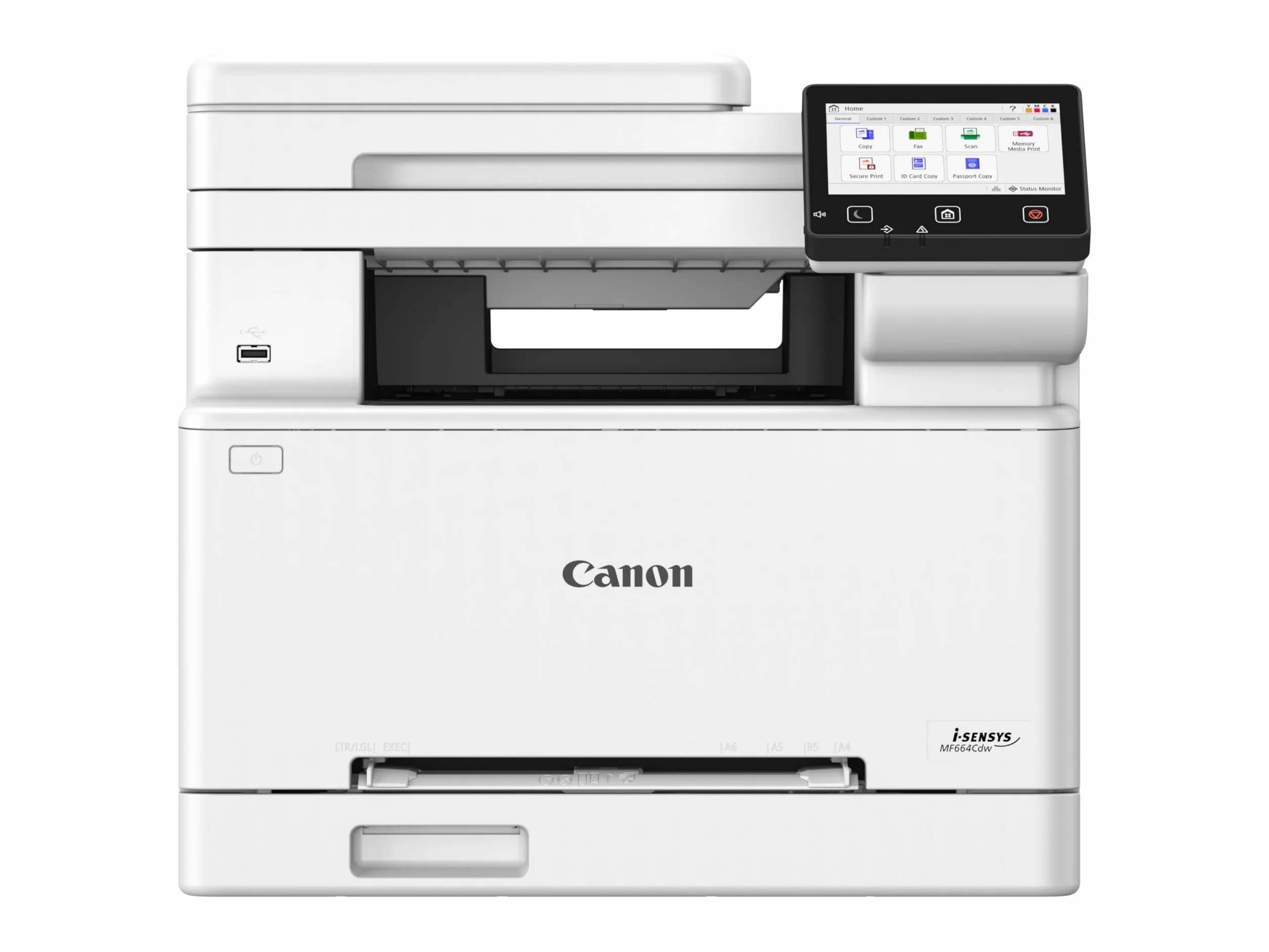 Canon i-SENSYS MF664Cdw – 3-in-1 Drahtloser WLAN-Farblaserdrucker – Drucken, Kopieren, Scannen in A4 – 21 Seiten/Min., LCD-Touchscreen – WLAN-Verbindung, Scan-to-Cloud – Büro-Drucker