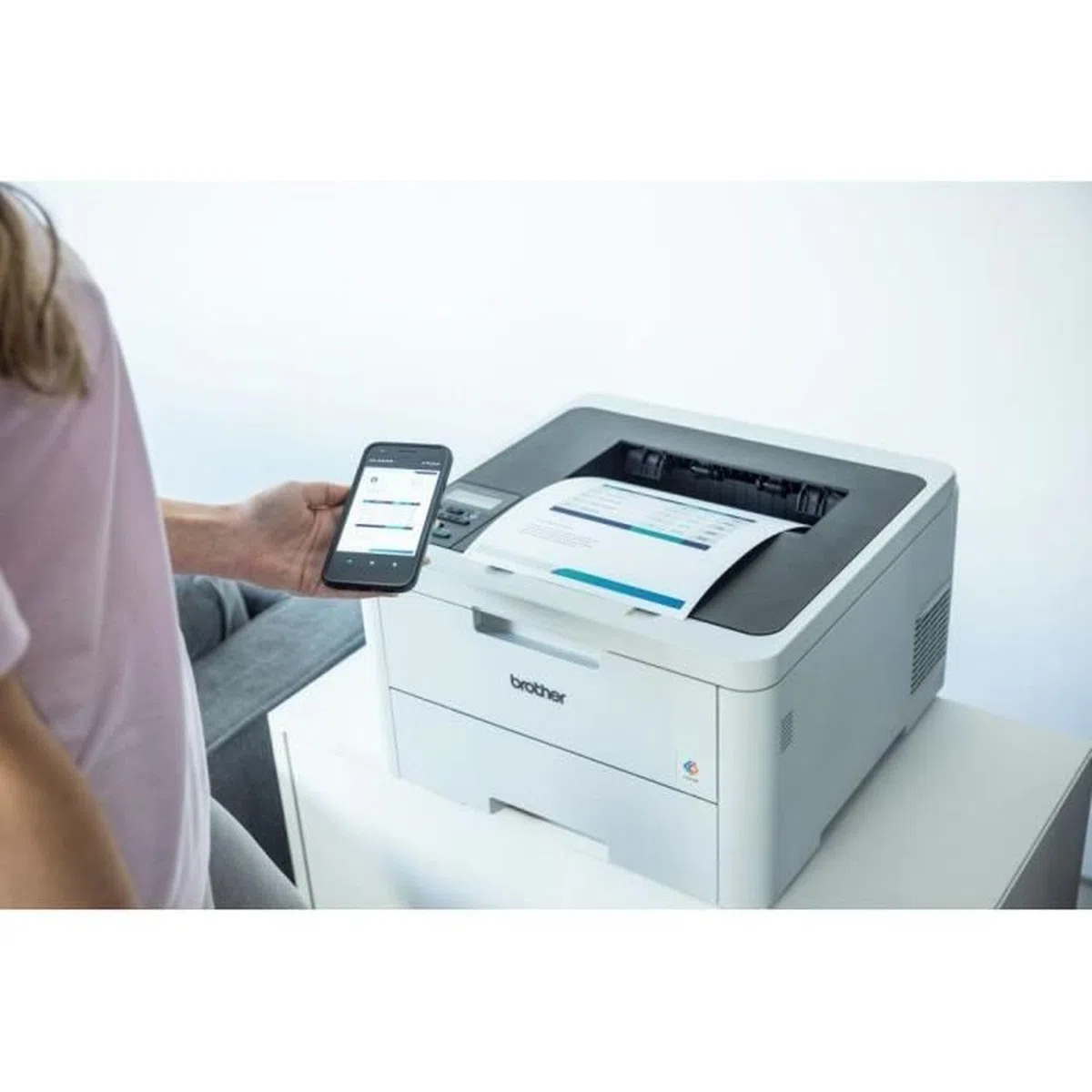 Brother HL-L3220CWE Eco Pro Kompakter Farb-LED-Drucker mit WLAN | bis zu 18 Seiten/Min. Druckgeschwindigkeit, 5GHz WLAN und USB, 250 Blatt Papierkassette