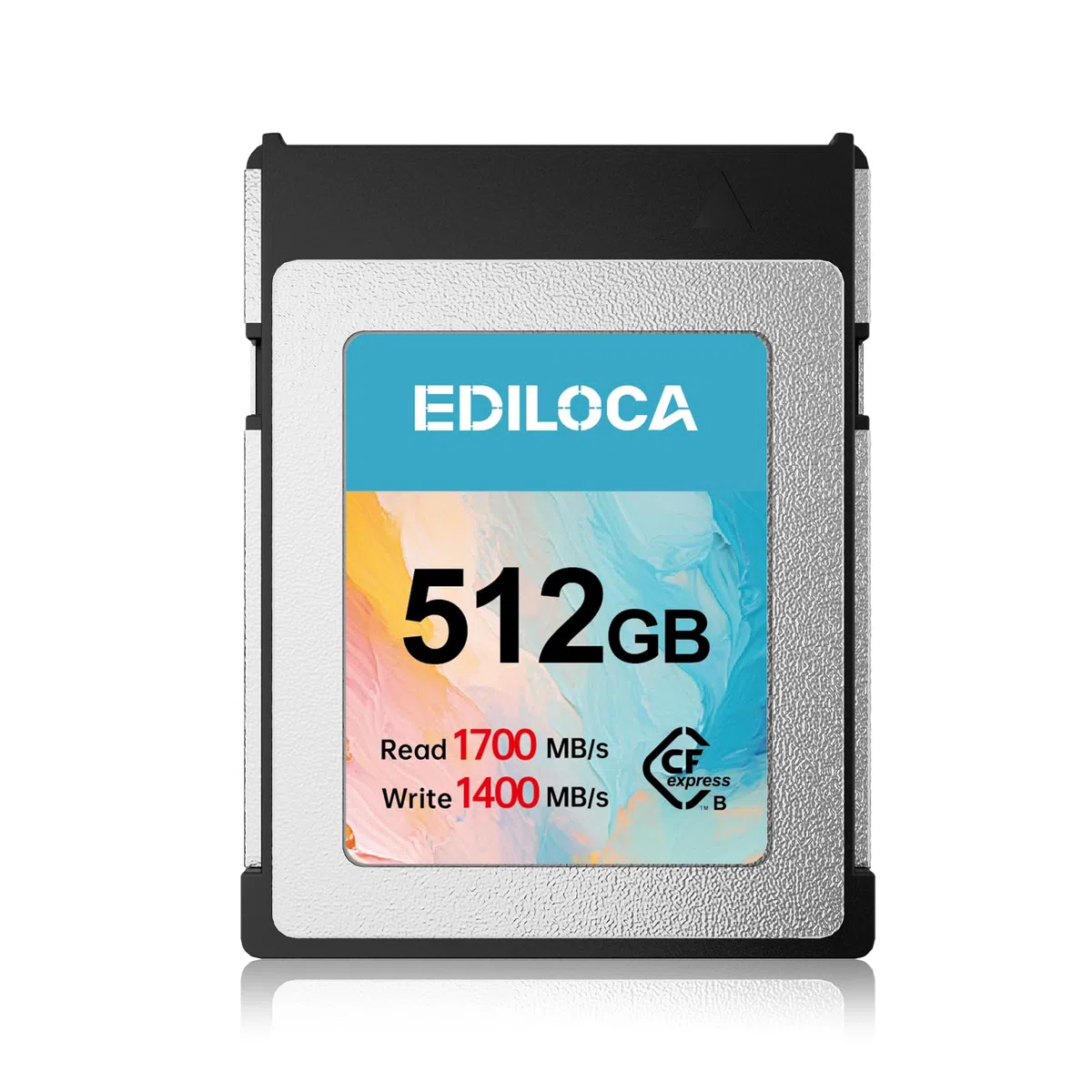 Ediloca EF5 512GB CFexpress Typ B Speicherkarte (1700MB/s Lesen, 1400MB/s Schreiben), 8K RAW CF Karte kompatibel mit DSLR/XQD Kamera, Speicherkarte für professionelle Fotografen, Videofilmer
