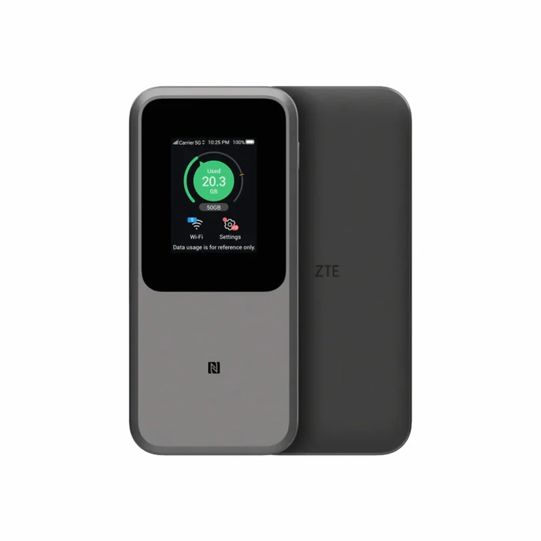 ZTE MU5120 – der leistungsstärkste tragbare 5G-WLAN-Hotspot, riesiger 10000-mAh-Akku, 18 W Reverse Charge, NFC, 2,4-Zoll-Touchscreen, verbindet 64 Geräte – SIM-Slot entsperrt