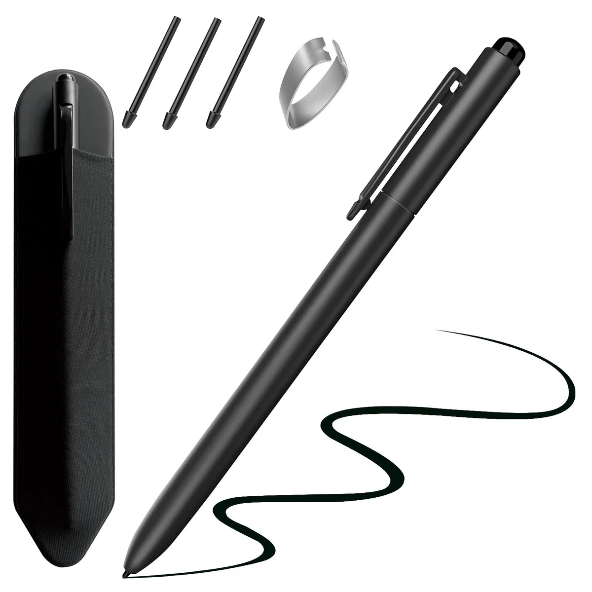 Jvkzaen Remarkable 2 Stifte mit Radiergummi, EMR Stylus Pen mit 4096 Druckstufen, Neigungssensor, Handflächenabweisung, Stifthalter, für bemerkenswerte 2 & 1/Galaxy Tab & Book/BooX/Wacom/Scribe und