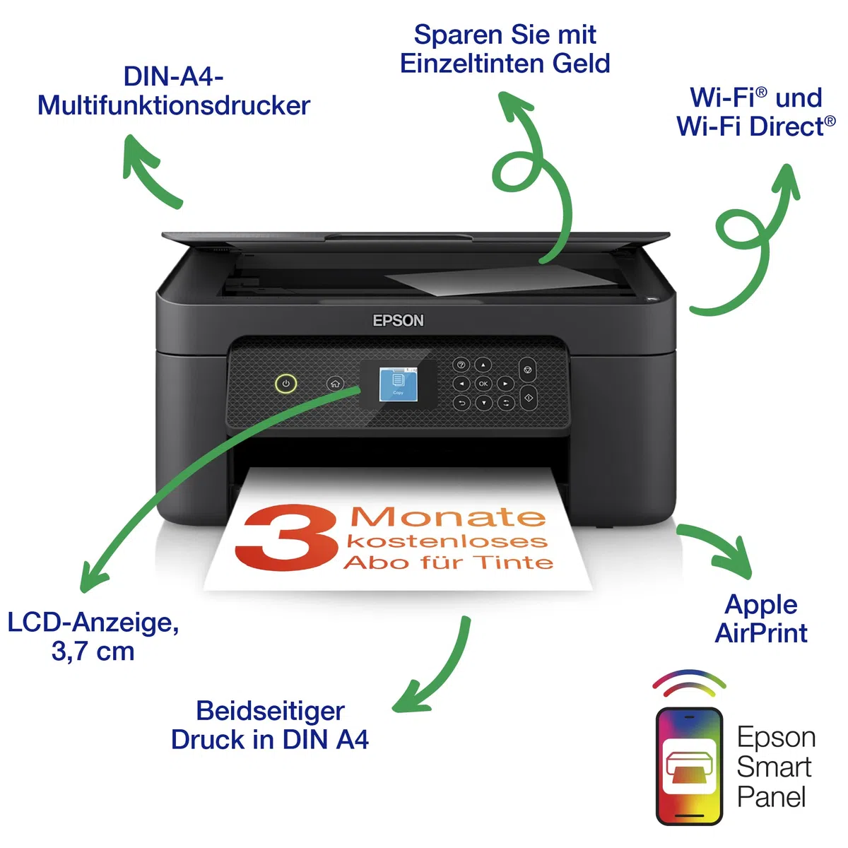 Epson Expression XP-3200 A4 kabelloser Multifunktionstintenstrahldrucker