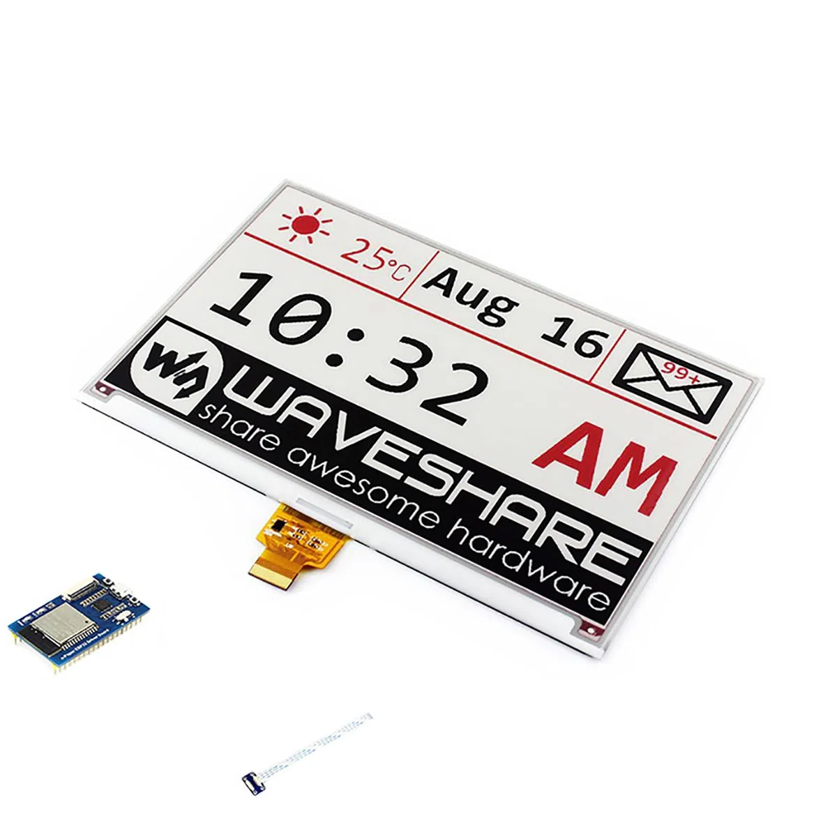 7.5 Inch E-Paper Display HAT Module 800x480 E-Ink Three-Color Screen for Raspberry Pi Jetson Nano Arduino SPI ESP32