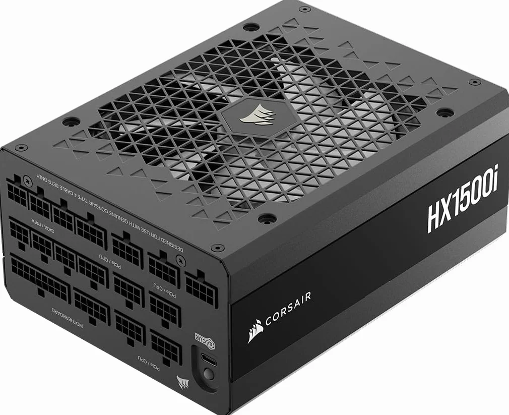 CORSAIR HX1500i (2025) Vollständig Modulares, Ultra-Rauscharmes ATX-Netzteil mit 12V-2x6-Kabel – ATX 3.1 & PCIe 5.1 konform, Cybenetics Platinum Wirkungsgrad – Schwarz | Mit Kabel, kompatibel mit ATX 3.1 und PCIe 5.1, Cybenetics Platinum Effizienz