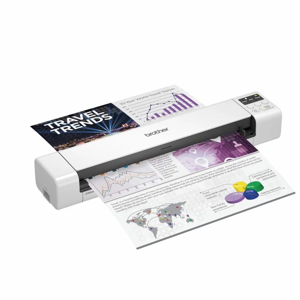 Brother DS-940 Mobiler Scanner | A4 | beidseitig | WLAN | integrierter Akku | 15 ppm | Farbe | Schwarz/Weiß | Scan to USB