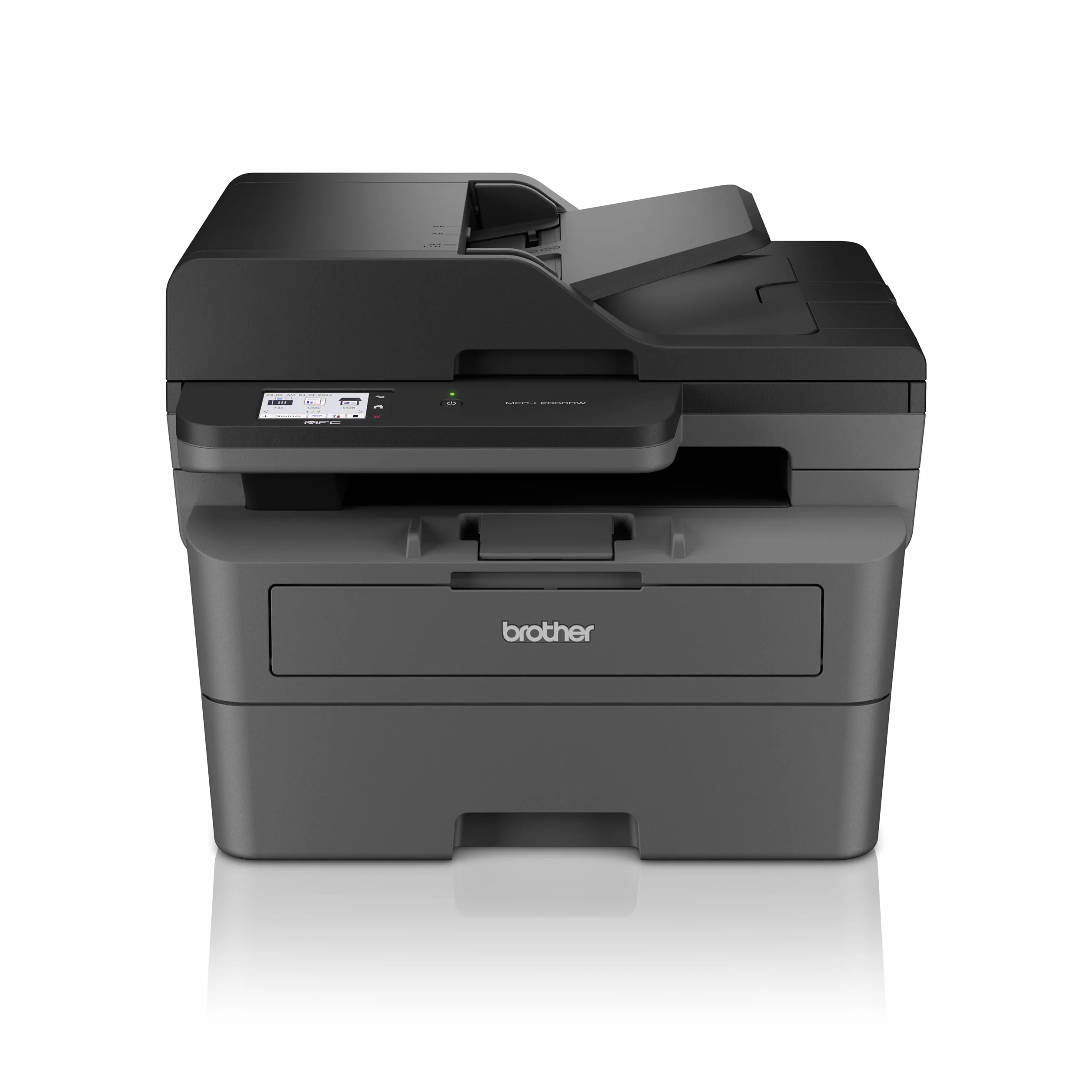 Brother MFC-L2860DW 4-in-1-Monolaser-Multifunktionsgerät | USB, WLAN und LAN | Automatischer Duplexdruck | 6,8 cm Touchscreen-Farbdisplay