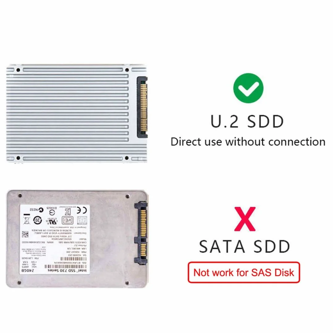 chenyang PCIe 4.0 SFF-8643 auf SFF-8639 Kabel mit SATA-Stromversorgung für U.2 SFF-8639 NVME SSD Motherboard Interne Erweiterung 1,64 FT/0,5M