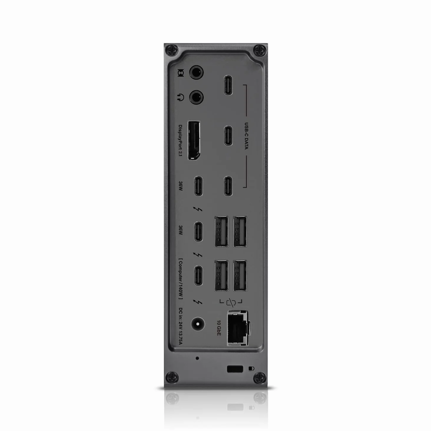 CalDigit TS5 Plus – Thunderbolt 5 Dock – 20 Anschlüsse, 10GbE, 140 W Ladeleistung, 3X Thunderbolt 5, 10x USB 10Gb/s, bis zu Zwei 8K-Displays mit 60 Hz, 1,0 m langes, geflochtenes Kabel