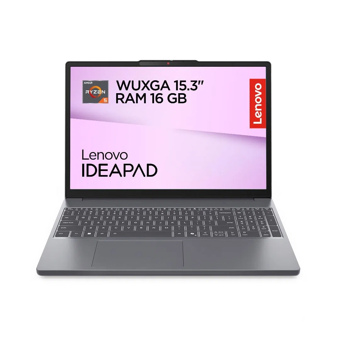 Lenovo IdeaPad Slim 3 Laptop 15.3" WUXGA AMD Ryzen 5 150 512GB SSD 16GB RAM Windows 11 Luna Grau